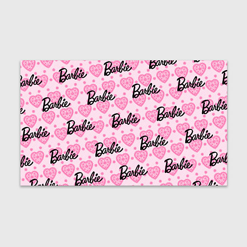 Бумага для упаковки Логотип Барби и розовое кружево / 3D-принт – фото 1