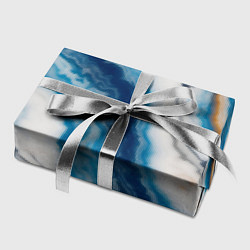 Бумага для упаковки Узор волна голубой океанический агат, цвет: 3D-принт — фото 2
