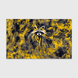 Бумага для упаковки Абстрактный желтый енот в стиле арт, цвет: 3D-принт
