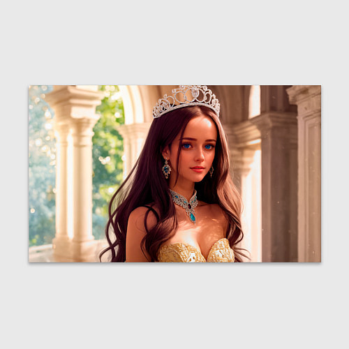 Бумага для упаковки Девушка принцесса в алмазных украшениях / 3D-принт – фото 1