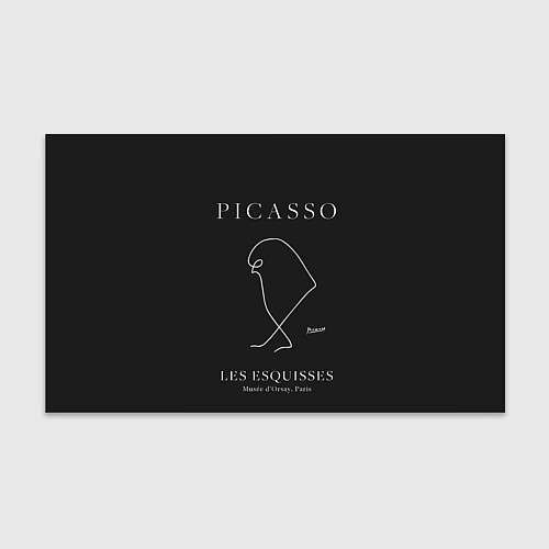 Бумага для упаковки Птица на черном - Пабло Пикассо / 3D-принт – фото 1