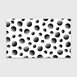 Бумага для упаковки Черные полосатые шары на белом, цвет: 3D-принт