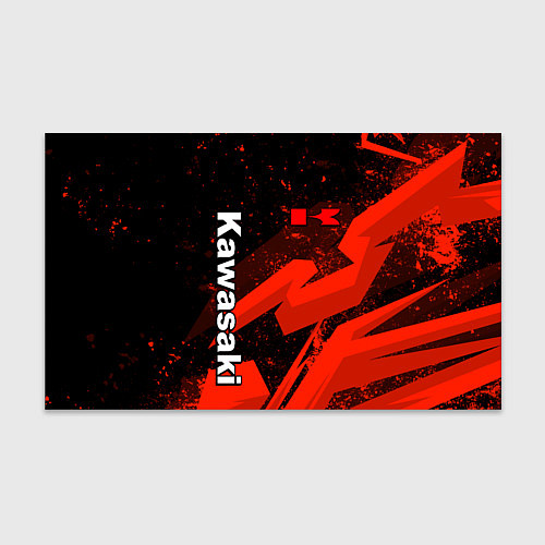 Бумага для упаковки Кавасаки - красные брызги / 3D-принт – фото 1