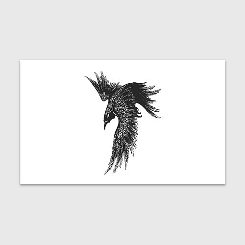 Бумага для упаковки Чёрный ворон с рунами / 3D-принт – фото 1