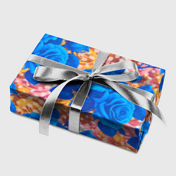 Бумага для упаковки Цветочный разноцветный узор с розами, цвет: 3D-принт — фото 2