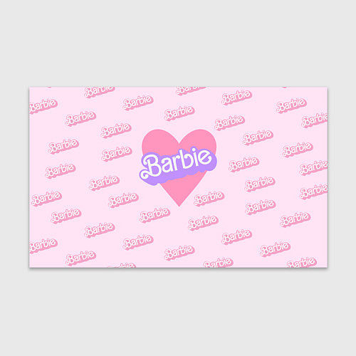 Бумага для упаковки Барби и розовое сердце: паттерн / 3D-принт – фото 1