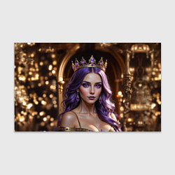 Бумага для упаковки Девушка с фиолетовыми волосами в короне, цвет: 3D-принт