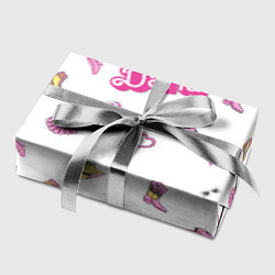 Бумага для упаковки Дарья - в стиле барби: аксессуары паттерн, цвет: 3D-принт — фото 2