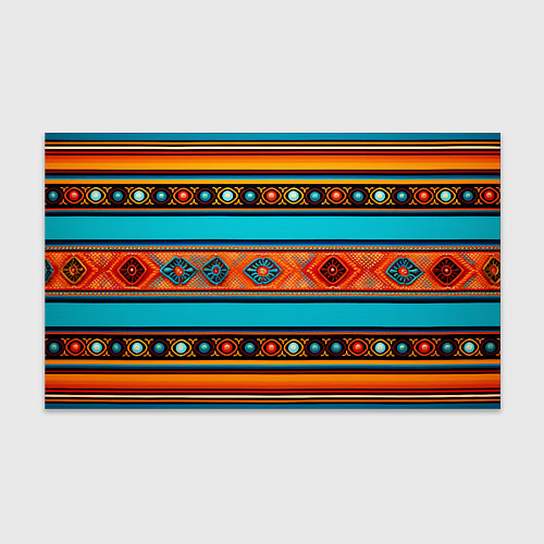 Бумага для упаковки Этнический принт в горизонтальную полоску / 3D-принт – фото 1