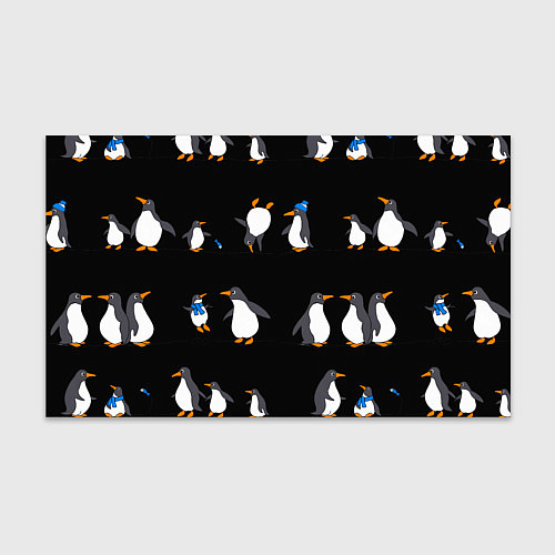 Бумага для упаковки Веселая семья пингвинов / 3D-принт – фото 1