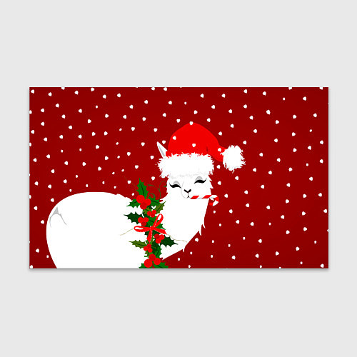 Бумага для упаковки Лама - альпака с леденцом / 3D-принт – фото 1