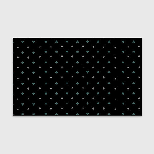 Бумага для упаковки Карточные масти на чёрном фоне / 3D-принт – фото 1