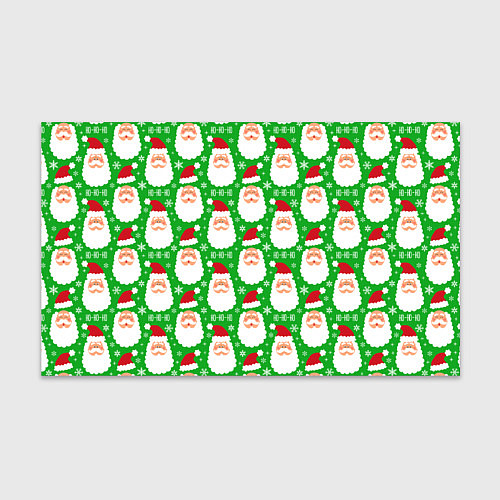 Бумага для упаковки Дед Мороз на зеленом фоне / 3D-принт – фото 1