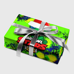 Бумага для упаковки Brawl stars leon green color, цвет: 3D-принт — фото 2