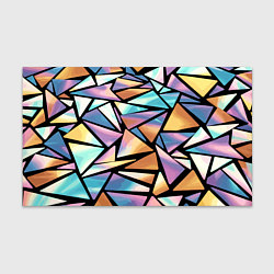 Бумага для упаковки Радужные треугольники - кристаллы голографические, цвет: 3D-принт