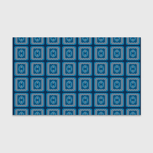 Бумага для упаковки Вязаный синий узор / 3D-принт – фото 1