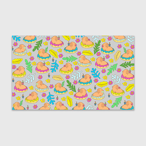 Бумага для упаковки Семья капибар на отдыхе / 3D-принт – фото 1