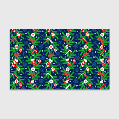 Бумага для упаковки Новогодние игрушки на ёлке / 3D-принт – фото 1