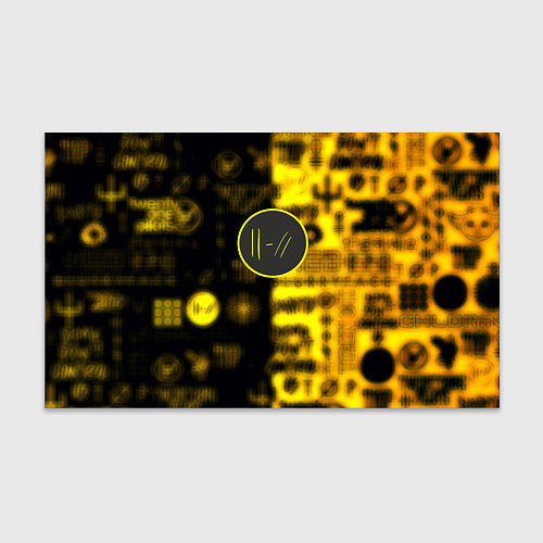 Бумага для упаковки Twenty one pilots yellow music / 3D-принт – фото 1