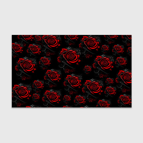 Бумага для упаковки Красные розы цветы / 3D-принт – фото 1