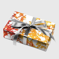 Бумага для упаковки Абстракция - белые пятна на оранжевом, цвет: 3D-принт — фото 2