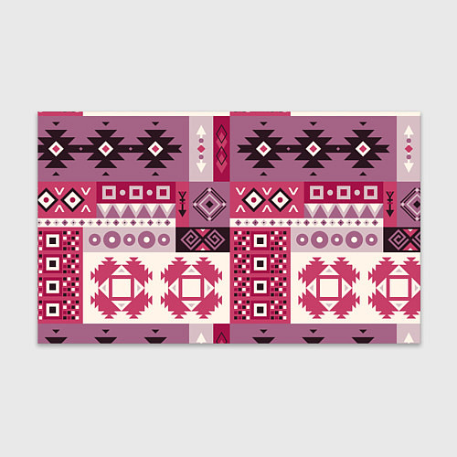Бумага для упаковки Этническая геометрия в розовой палитре / 3D-принт – фото 1