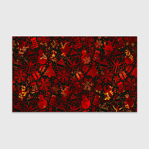 Бумага для упаковки Ёлочные игрушки и ёлки / 3D-принт – фото 1