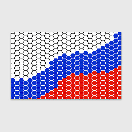 Бумага для упаковки Флаг России из гексагонов / 3D-принт – фото 1