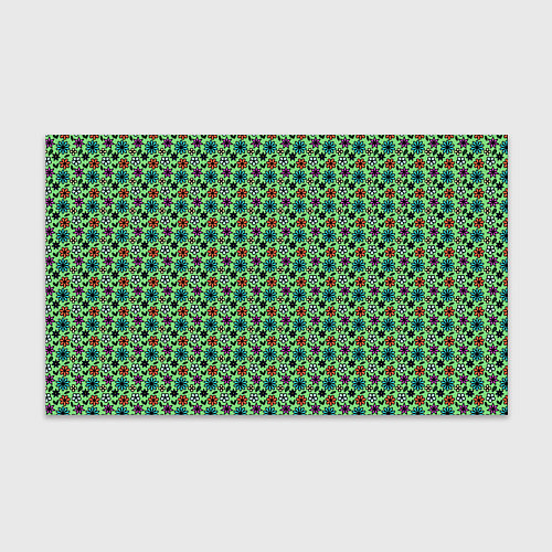 Бумага для упаковки Цветочный паттерн зелёный / 3D-принт – фото 1