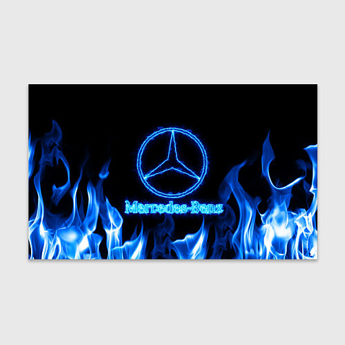 Бумага для упаковки Mercedes-benz blue neon / 3D-принт – фото 1