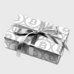 Бумага для упаковки Биткоин патерн на белом фоне, цвет: 3D-принт — фото 2