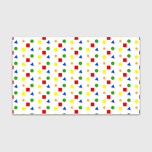 Бумага для упаковки Разноцветные геометрические фигурки / 3D-принт – фото 1