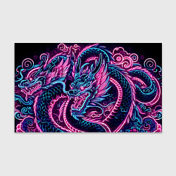 Бумага для упаковки Neon Japanese dragon - irezumi, цвет: 3D-принт