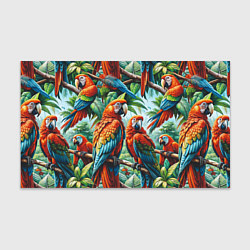 Бумага для упаковки Попугаи Ара - тропики джунгли, цвет: 3D-принт
