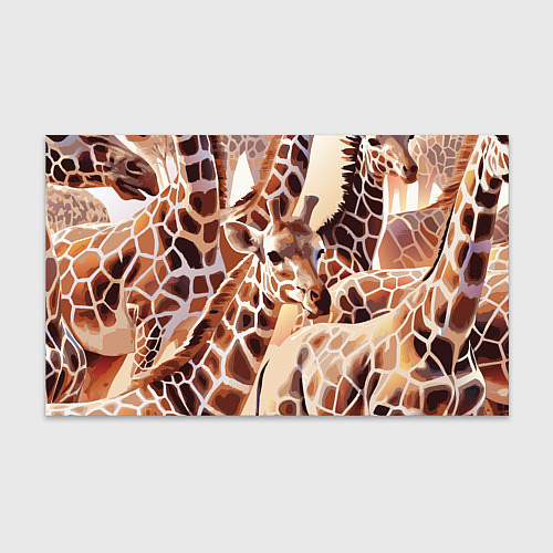 Бумага для упаковки Жирафы - африканский паттерн / 3D-принт – фото 1