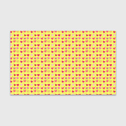 Бумага для упаковки Сердечки на желтом - паттерн, цвет: 3D-принт