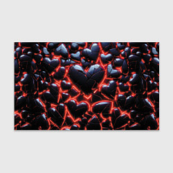 Бумага для упаковки Разбитые сердца и красный неон, цвет: 3D-принт
