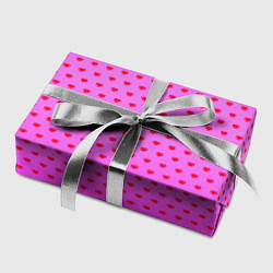 Бумага для упаковки Красные сердечки на ярко розовом фоне, цвет: 3D-принт — фото 2