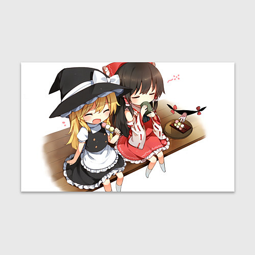 Бумага для упаковки Touhou Project Reimu and Marisa chibi / 3D-принт – фото 1