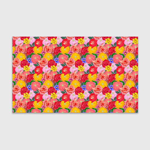 Бумага для упаковки Летний цветочный фон / 3D-принт – фото 1