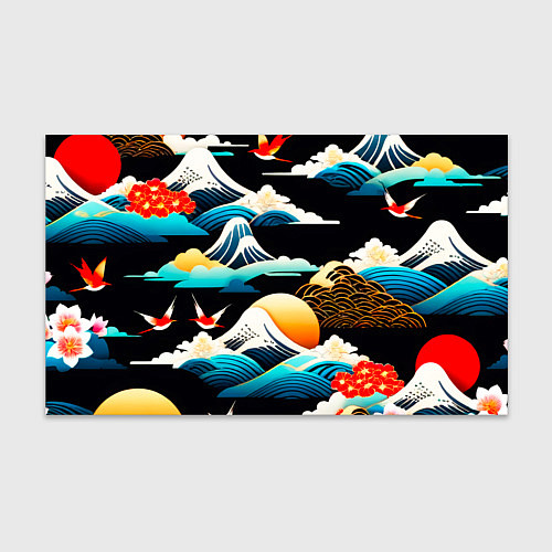 Бумага для упаковки Японская палитра природы / 3D-принт – фото 1