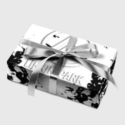 Бумага для упаковки Linkin park краски лого чёрно белый, цвет: 3D-принт — фото 2