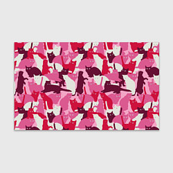 Бумага для упаковки Розовый кошачий камуфляж, цвет: 3D-принт