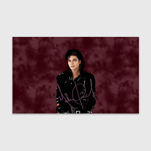 Бумага для упаковки Michael Jackson на бордовом фоне / 3D-принт – фото 1