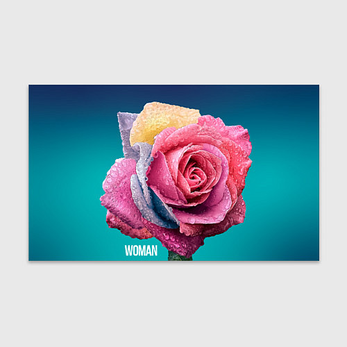 Бумага для упаковки Роза на голубом - woman / 3D-принт – фото 1