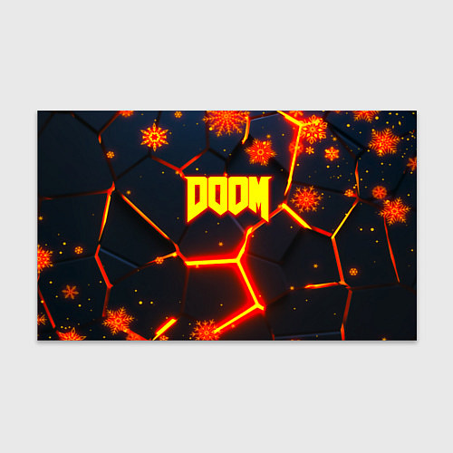 Бумага для упаковки Doom плиты лого в огне / 3D-принт – фото 1