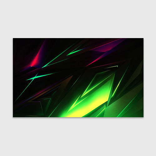 Бумага для упаковки Geometry stripes кислотный неон / 3D-принт – фото 1