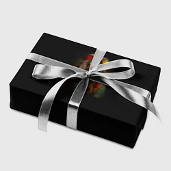 Бумага для упаковки Лев хиппи с дредами на черном фоне, цвет: 3D-принт — фото 2