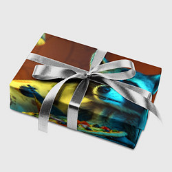 Бумага для упаковки Сонный енот с пиццей на диване, цвет: 3D-принт — фото 2