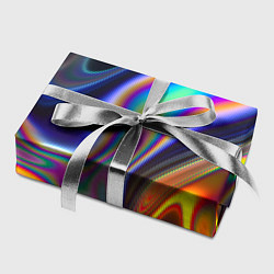 Бумага для упаковки Абстрактный разноцветный жидкий металл, цвет: 3D-принт — фото 2